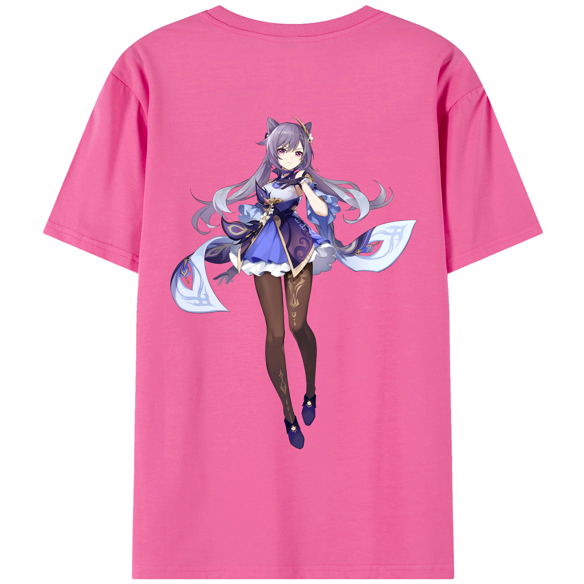 げんし神 刻晴 こくせい genshin Kokusei レディース半袖Tシャツ(バックプリント)